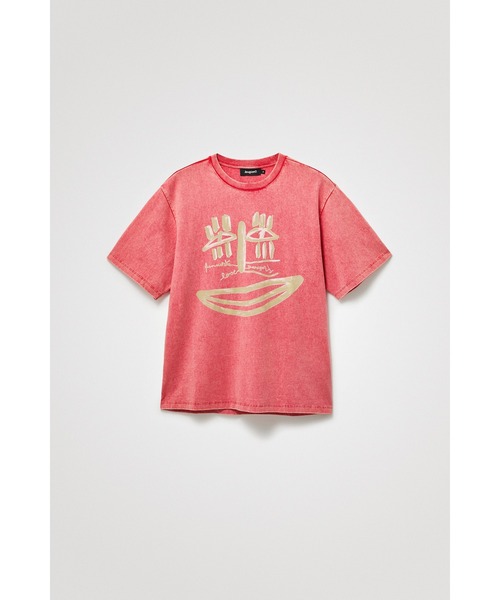 Desigual(デシグアル)の「ネコ科動物 Tシャツ(Tシャツ/カットソー・メンズ・ブラック/レッド・L/XL/S/M/XXL)」の15枚目の写真