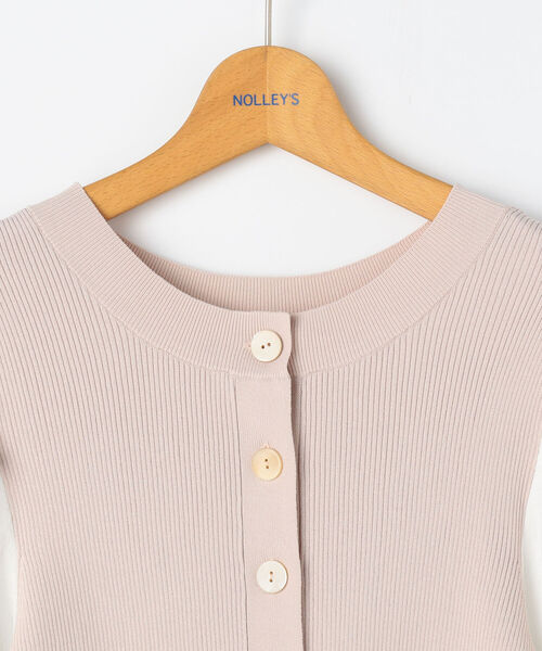 NOLLEY’S（ノーリーズ）の「前後2WAY袖布帛クルーネックカーディガン（カーディガン/ボレロ・レディース・ブラック/ベージュ/オフホワイト・38）」の7枚目の写真