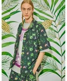 AlexanderLeeChang アレキサンダーリーチャン / SO PLANTS SHIRTS ×Saori Ohwada コラボ 総柄プランツシャツ 柄シャツ / AC022201