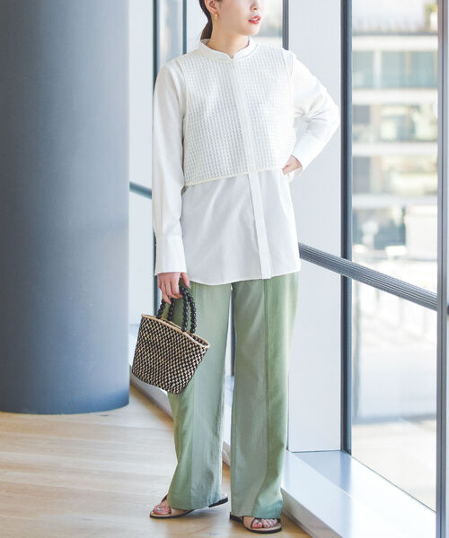 Ray BEAMS（レイビームス）の「RBS / バック プリーツ ベスト セット（シャツ/ブラウス・レディース・ホワイト/ブラック・ONE SIZE）」の18枚目の写真