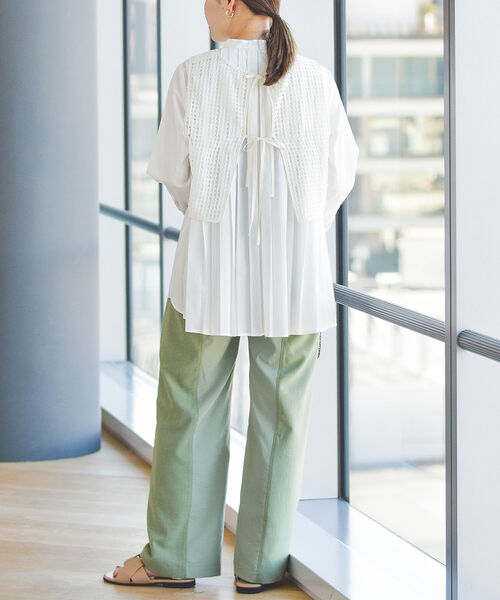 Ray BEAMS（レイビームス）の「RBS / バック プリーツ ベスト セット（シャツ/ブラウス・レディース・ホワイト/ブラック・ONE SIZE）」の19枚目の写真