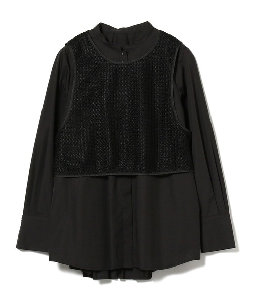 Ray BEAMS（レイビームス）の「RBS / バック プリーツ ベスト セット（シャツ/ブラウス・レディース・ホワイト/ブラック・ONE SIZE）」の11枚目の写真