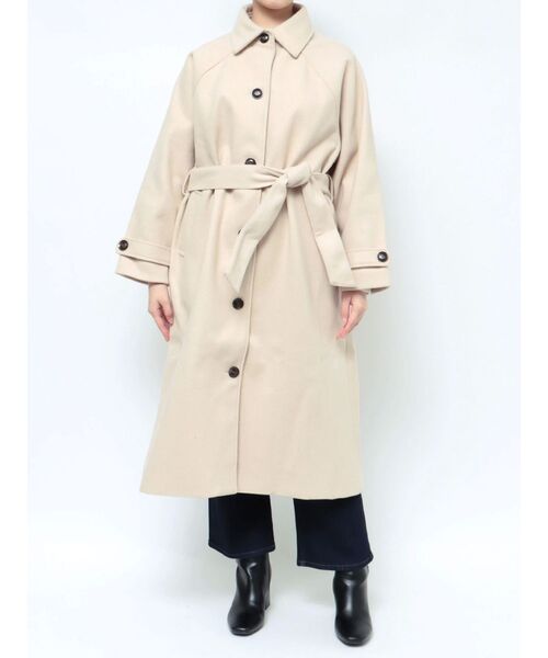 COTORICA(コトリカ)の「フェイクメルトンステンカラーコート(ステンカラーコート・レディース・アイボリー/モカ・MEDIUM)」の13枚目の写真