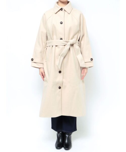 COTORICA(コトリカ)の「フェイクメルトンステンカラーコート(ステンカラーコート・レディース・アイボリー/モカ・MEDIUM)」の12枚目の写真