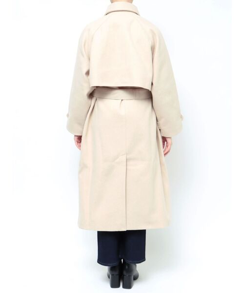 COTORICA(コトリカ)の「フェイクメルトンステンカラーコート(ステンカラーコート・レディース・アイボリー/モカ・MEDIUM)」の10枚目の写真