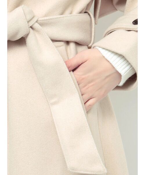 COTORICA(コトリカ)の「フェイクメルトンステンカラーコート(ステンカラーコート・レディース・アイボリー/モカ・MEDIUM)」の7枚目の写真