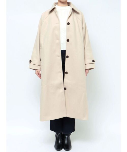 COTORICA(コトリカ)の「フェイクメルトンステンカラーコート(ステンカラーコート・レディース・アイボリー/モカ・MEDIUM)」の4枚目の写真