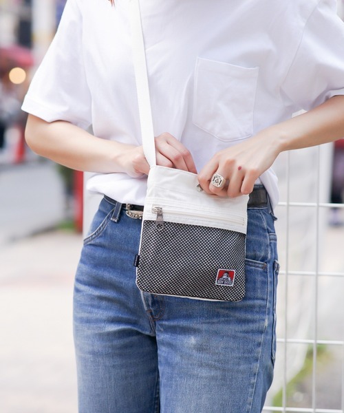 BEN DAVIS(ベンデイビス)の「【BEN DAVIS/ベンデイビス】メッシュポケット付き コットンサコッシュ ショルダーバッグ(ショルダーバッグ・メンズ・ホワイト/ブラック/オリーブ・FREE)」の12枚目の写真