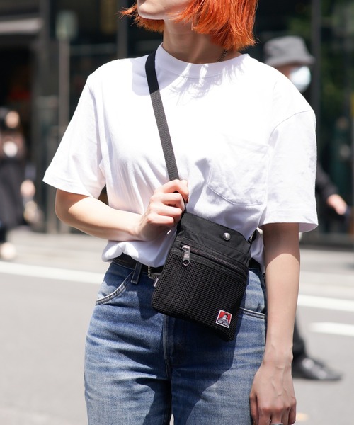 BEN DAVIS(ベンデイビス)の「【BEN DAVIS/ベンデイビス】メッシュポケット付き コットンサコッシュ ショルダーバッグ(ショルダーバッグ・メンズ・ホワイト/ブラック/オリーブ・FREE)」の10枚目の写真