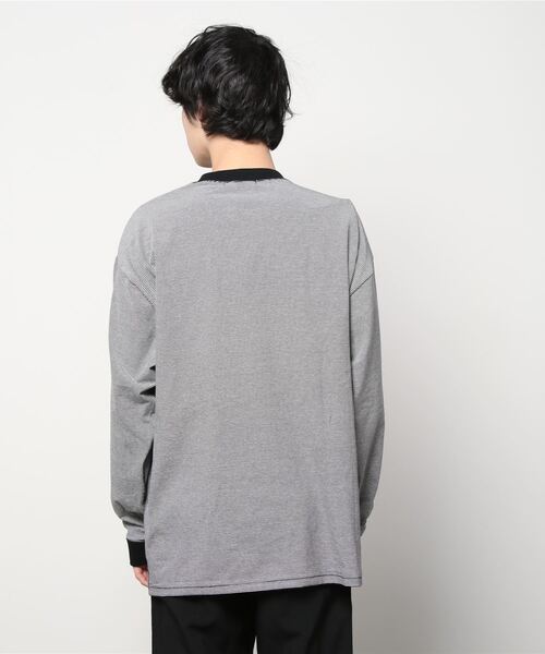 DISCOAT（ディスコート）の「細ボーダーリンガーロングスリーブTシャツ