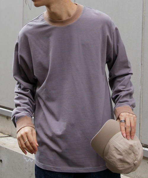 DISCOAT（ディスコート）の「細ボーダーリンガーロングスリーブTシャツ