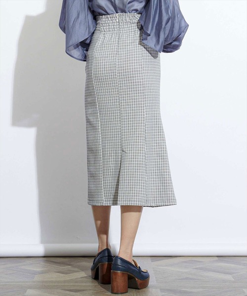 REDYAZEL(レディアゼル)の「チェック配色サイドベルト付きスカート(スカート・レディース・ベージュ/ネイビー/イエロー・SMALL/MEDIUM)」の21枚目の写真
