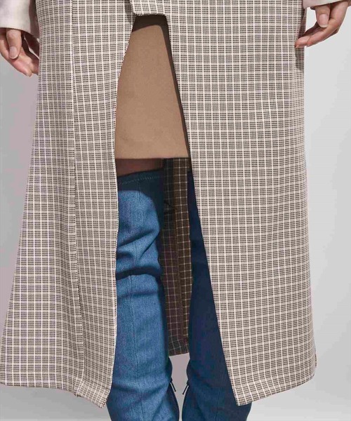 REDYAZEL(レディアゼル)の「チェック配色サイドベルト付きスカート(スカート・レディース・ベージュ/ネイビー/イエロー・SMALL/MEDIUM)」の12枚目の写真