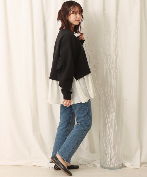 libelle more（リベル モア）の「ポンチ布帛　切替えチュニック（Tシャツ/カットソー・レディース・ブラック/ブラウン/イエロー・M）」の17枚目の写真