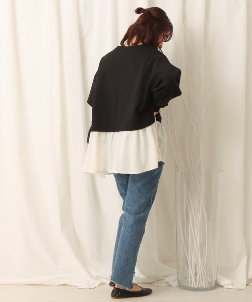 libelle more（リベル モア）の「ポンチ布帛　切替えチュニック（Tシャツ/カットソー・レディース・ブラック/ブラウン/イエロー・M）」の18枚目の写真