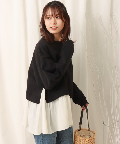 libelle more（リベル モア）の「ポンチ布帛　切替えチュニック（Tシャツ/カットソー・レディース・ブラック/ブラウン/イエロー・M）」の22枚目の写真