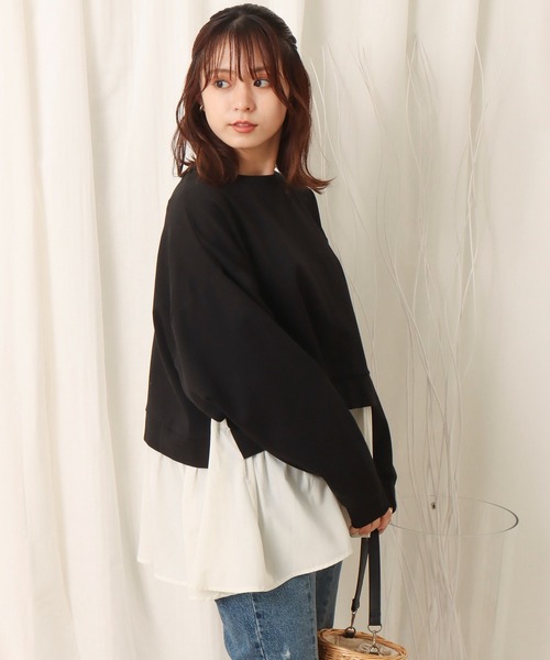 libelle more（リベル モア）の「ポンチ布帛　切替えチュニック（Tシャツ/カットソー・レディース・ブラック/ブラウン/イエロー・M）」の21枚目の写真