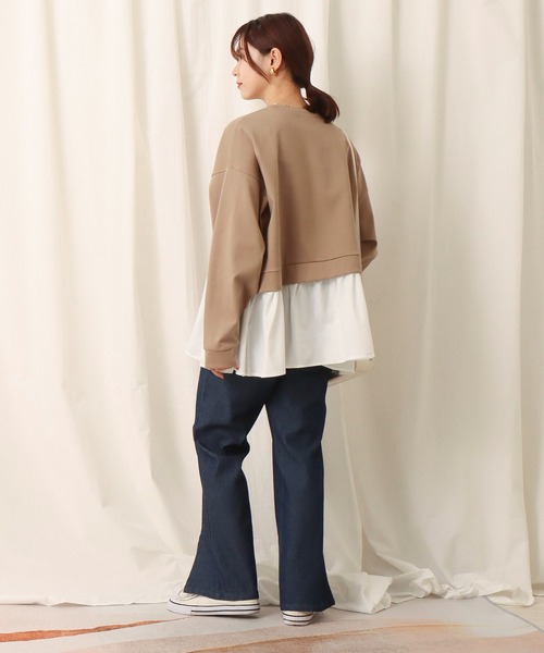 libelle more（リベル モア）の「ポンチ布帛　切替えチュニック（Tシャツ/カットソー・レディース・ブラック/ブラウン/イエロー・M）」の12枚目の写真