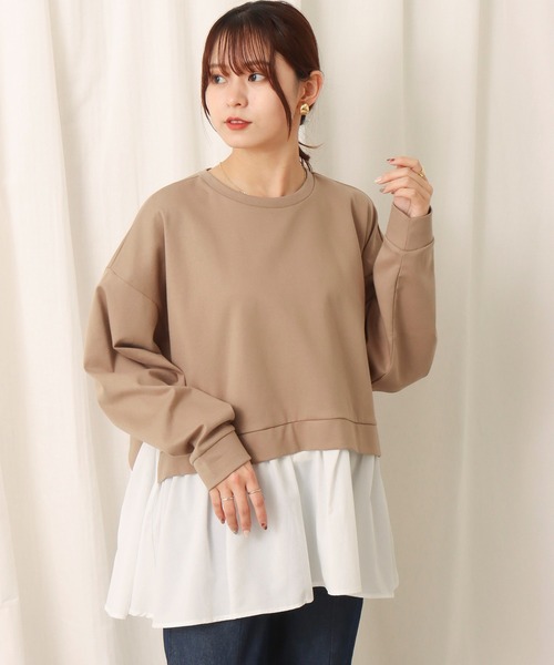 libelle more（リベル モア）の「ポンチ布帛　切替えチュニック（Tシャツ/カットソー・レディース・ブラック/ブラウン/イエロー・M）」の14枚目の写真