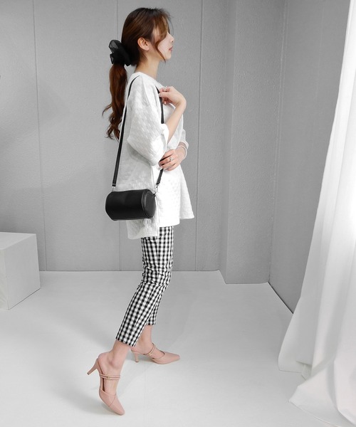 minia（ミニア）の「ポインテッド2WAYストラップミュール　◇（パンプス・レディース・アイボリー/ブラック/ピンク/パイソン・S/L/LL/M）」の12枚目の写真