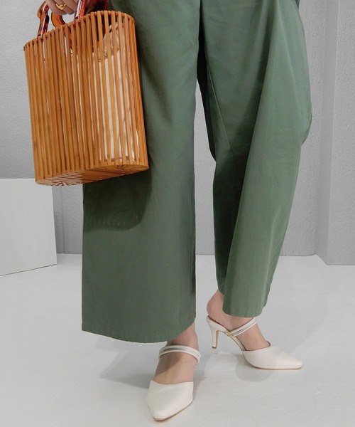 minia（ミニア）の「ポインテッド2WAYストラップミュール　◇（パンプス・レディース・アイボリー/ブラック/ピンク/パイソン・S/L/LL/M）」の6枚目の写真