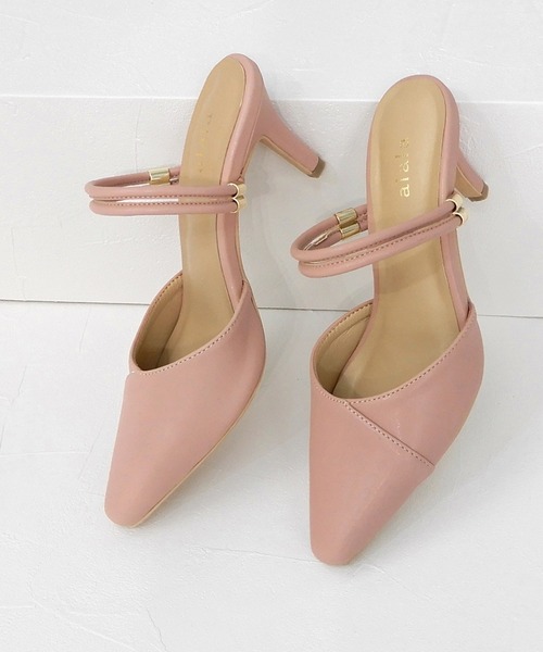 minia（ミニア）の「ポインテッド2WAYストラップミュール　◇（パンプス・レディース・アイボリー/ブラック/ピンク/パイソン・S/L/LL/M）」の18枚目の写真