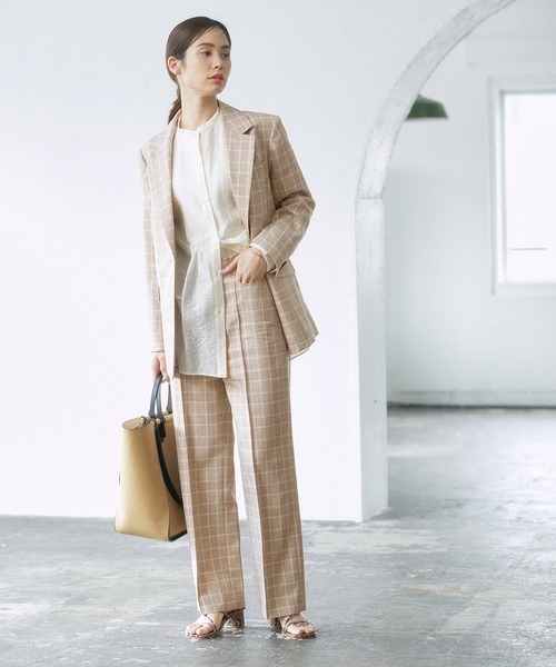 ROPE'（ロペ）の「スラブツイードストレートパンツ/セットアップ対応（その他パンツ・レディース・ブラウン/ベージュ系その他/キャメル・38/36）」の6枚目の写真