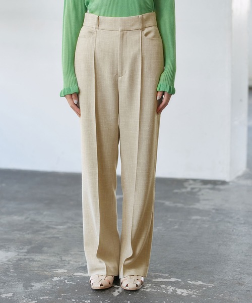 ROPE'（ロペ）の「スラブツイードストレートパンツ/セットアップ対応（その他パンツ・レディース・ブラウン/ベージュ系その他/キャメル・38/36）」の8枚目の写真