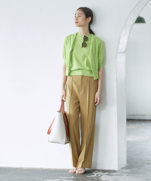 ROPE'（ロペ）の「スラブツイードストレートパンツ/セットアップ対応（その他パンツ・レディース・ブラウン/ベージュ系その他/キャメル・38/36）」の5枚目の写真