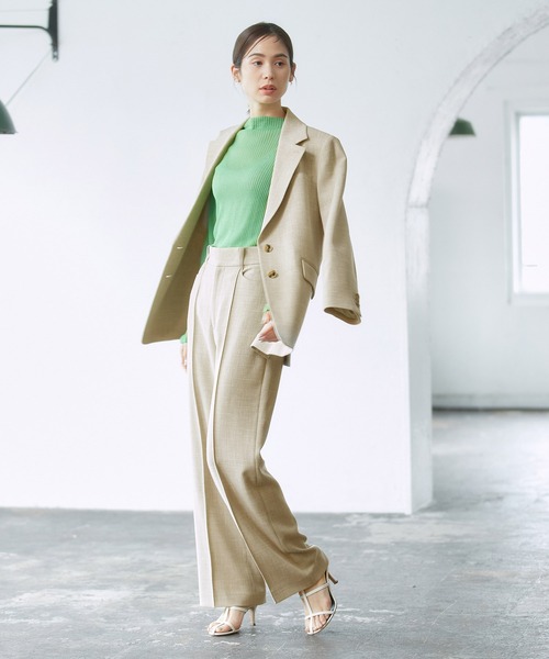 ROPE'（ロペ）の「スラブツイードストレートパンツ/セットアップ対応（その他パンツ・レディース・ブラウン/ベージュ系その他/キャメル・38/36）」の19枚目の写真