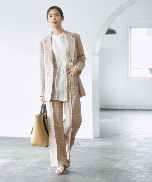 ROPE'（ロペ）の「スラブツイードストレートパンツ/セットアップ対応（その他パンツ・レディース・ブラウン/ベージュ系その他/キャメル・38/36）」の22枚目の写真