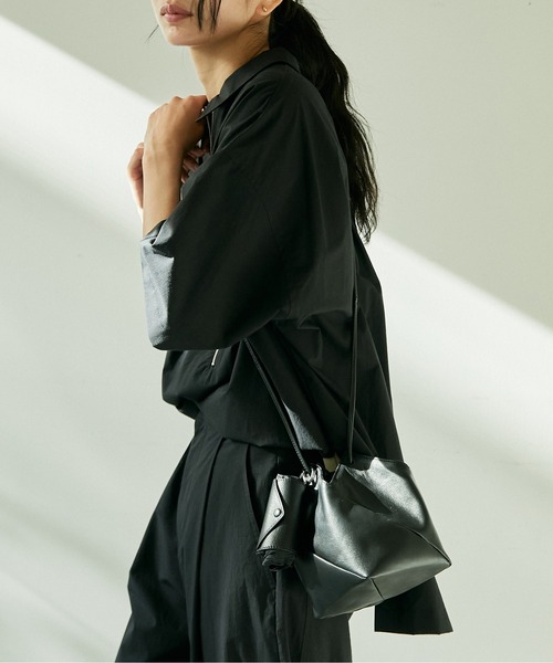 GALLARDAGALANTE(ガリャルダガランテ)の「【CASA】エコバック付きショルダーバッグ(ショルダーバッグ・レディース・ブラック/ミント・FREE)」の6枚目の写真