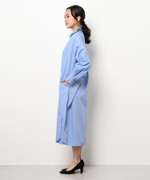 Te chichi(テチチ)の「ブロード柄アソートシャツワンピース(シャツワンピース・レディース・ネイビー/オフホワイト/ブルー・フリ-)」の4枚目の写真