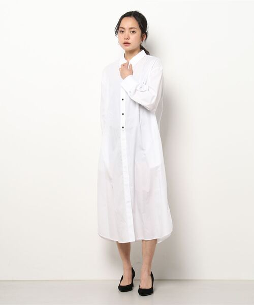 Te chichi(テチチ)の「ブロード柄アソートシャツワンピース(シャツワンピース・レディース・ネイビー/オフホワイト/ブルー・フリ-)」の6枚目の写真