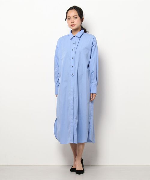 Te chichi(テチチ)の「ブロード柄アソートシャツワンピース(シャツワンピース・レディース・ネイビー/オフホワイト/ブルー・フリ-)」の8枚目の写真