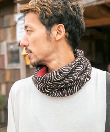 【チャイハネ】ゼブラ柄ヘアバンド/ネックウォーマー2WAY