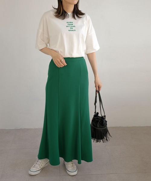 ＡＮＤＪ（アンドジェイ）の「ジョーゼットマーメイドスカート（スカート・レディース・ブラック/オレンジ/ブルー/グリーン/イエロー系その他/グレイッシュベージュ・M）」の15枚目の写真