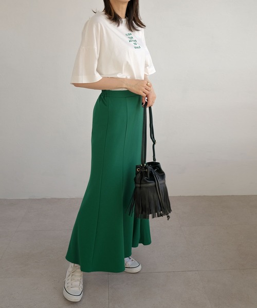 ＡＮＤＪ（アンドジェイ）の「ジョーゼットマーメイドスカート（スカート・レディース・ブラック/オレンジ/ブルー/グリーン/イエロー系その他/グレイッシュベージュ・M）」の17枚目の写真