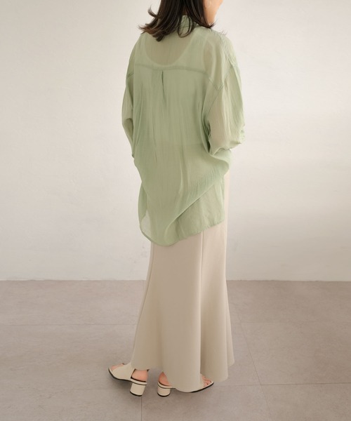 ＡＮＤＪ（アンドジェイ）の「ジョーゼットマーメイドスカート（スカート・レディース・ブラック/オレンジ/ブルー/グリーン/イエロー系その他/グレイッシュベージュ・M）」の20枚目の写真