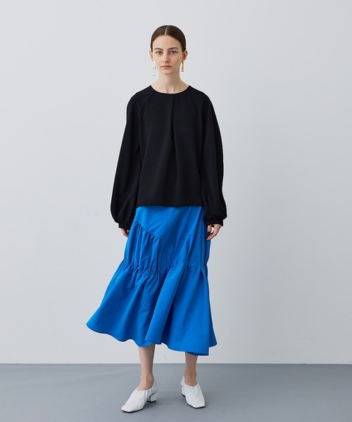 UNITED TOKYO（ユナイテッドトウキョウ）の「ラップスリーブブラウス（シャツ/ブラウス・レディース・ライトブルー/ブラック/オフホワイト/ブルー・FREE）」の5枚目の写真