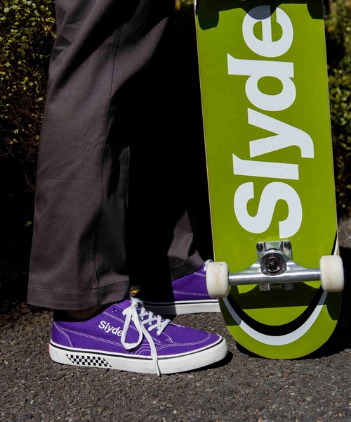 Slyde（スライド）の「【Slyde】SLYDE TECH LOW CUT SHOES（スニーカー・メンズ・ホワイト×パープル・24/25/26/27/28/25.5/26.5/27.5/24.5/23.5/23）」の4枚目の写真