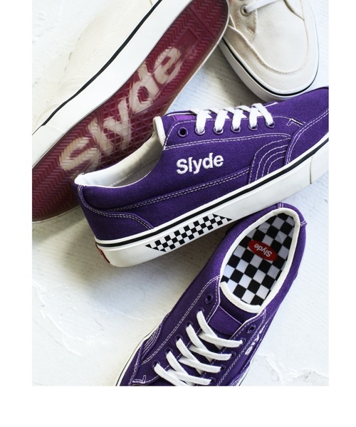Slyde（スライド）の「【Slyde】SLYDE TECH LOW CUT SHOES（スニーカー・メンズ・ホワイト×パープル・24/25/26/27/28/25.5/26.5/27.5/24.5/23.5/23）」の7枚目の写真