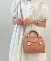 Samantha Thavasa | ポム ディスポワール 型押しボストンショルダーバッグ(ショルダーバッグ)