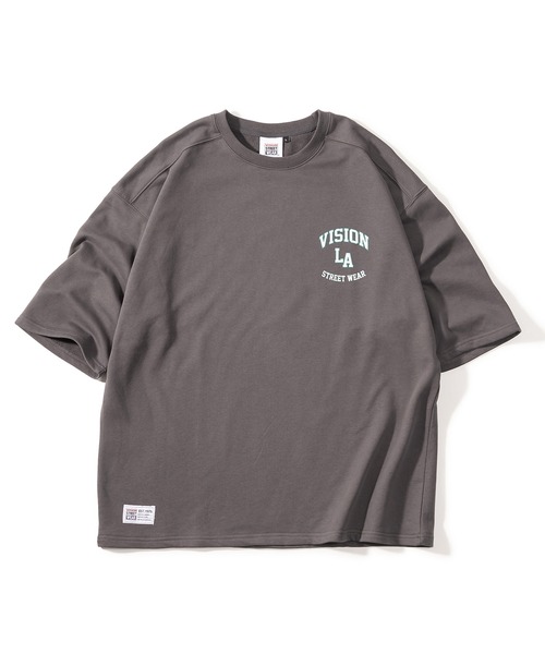 VISION STREET WEAR(ヴィジョンストリートウェア)の「【VISION STREET WEAR/ヴィジョンストリートウェア】ベースボールロゴ裏毛Tシャツ/半袖スウェット/ワンポイント/ビッグシルエット(Tシャツ/カットソー・メンズ・チャコールグレー/アッシュグレー/ネイビー/グリーン・M/L/XL)」の17枚目の写真
