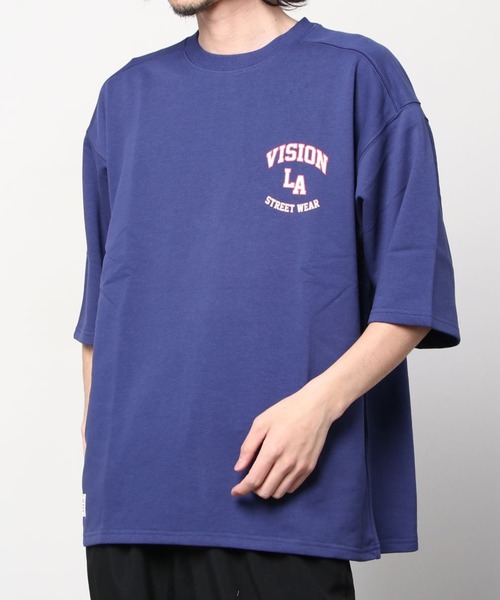 VISION STREET WEAR(ヴィジョンストリートウェア)の「【VISION STREET WEAR/ヴィジョンストリートウェア】ベースボールロゴ裏毛Tシャツ/半袖スウェット/ワンポイント/ビッグシルエット(Tシャツ/カットソー・メンズ・チャコールグレー/アッシュグレー/ネイビー/グリーン・M/L/XL)」の10枚目の写真