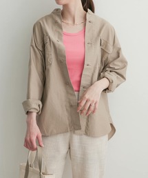 URBAN RESEARCH DOORS | コットンミリタリースタンドシャツ(シャツ/ブラウス)