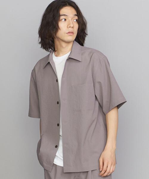 BEAUTY&YOUTH UNITED ARROWS(ビューティーアンドユースユナイテッドアローズ)の「KOMATSU PACK キャンプカラー ショートスリーブシャツ【セットアップ対応】(シャツ/ブラウス・メンズ・オリーブ/ネイビー/ベージュ・XL/L/M/S)」の2枚目の写真