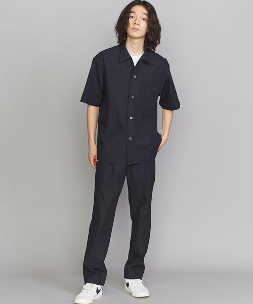 BEAUTY&YOUTH UNITED ARROWS(ビューティーアンドユースユナイテッドアローズ)の「KOMATSU PACK キャンプカラー ショートスリーブシャツ【セットアップ対応】(シャツ/ブラウス・メンズ・オリーブ/ネイビー/ベージュ・XL/L/M/S)」の8枚目の写真
