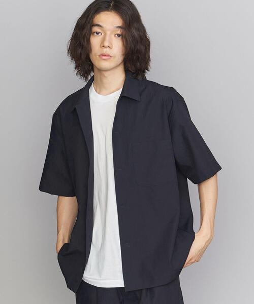 BEAUTY&YOUTH UNITED ARROWS(ビューティーアンドユースユナイテッドアローズ)の「KOMATSU PACK キャンプカラー ショートスリーブシャツ【セットアップ対応】(シャツ/ブラウス・メンズ・オリーブ/ネイビー/ベージュ・XL/L/M/S)」の9枚目の写真