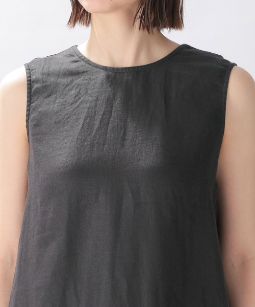 niko and...（ニコアンド）の「リネンツイルマキシワンピース（ワンピース・レディース・ブラック/カーキ/ブルー・MEDIUM/LARGE）」の4枚目の写真